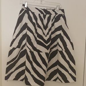 Zebra Print Express Midi Skirt
